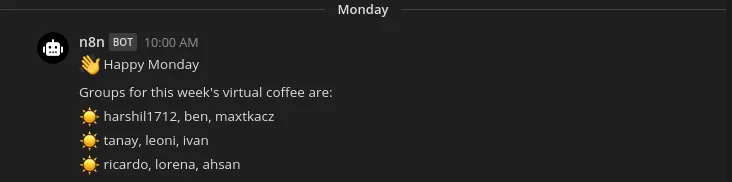 Coffee chats