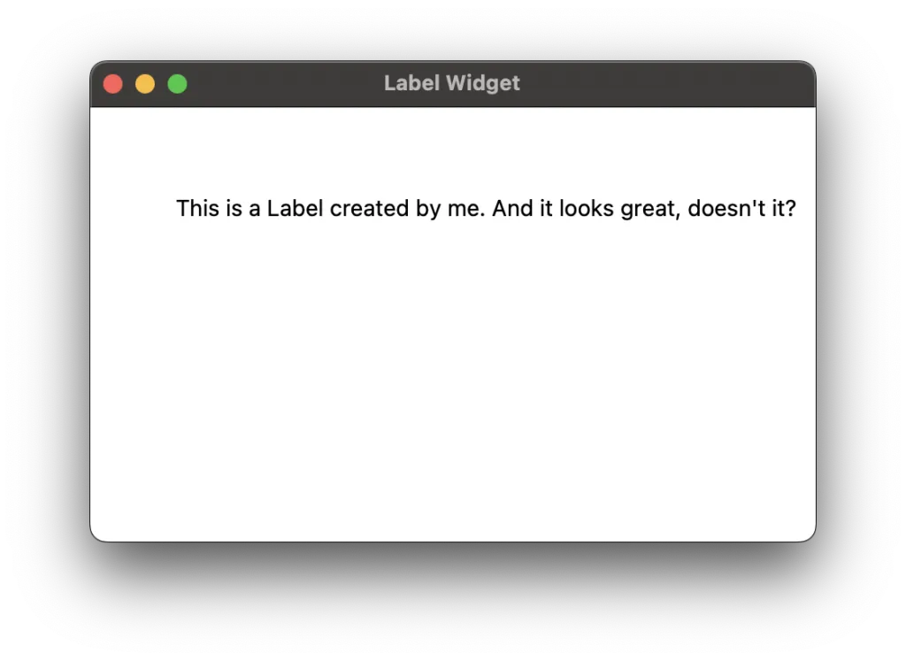 Tkinter label widget