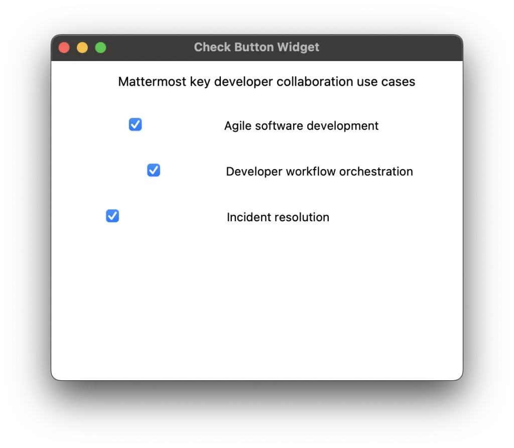Tkinter check button
