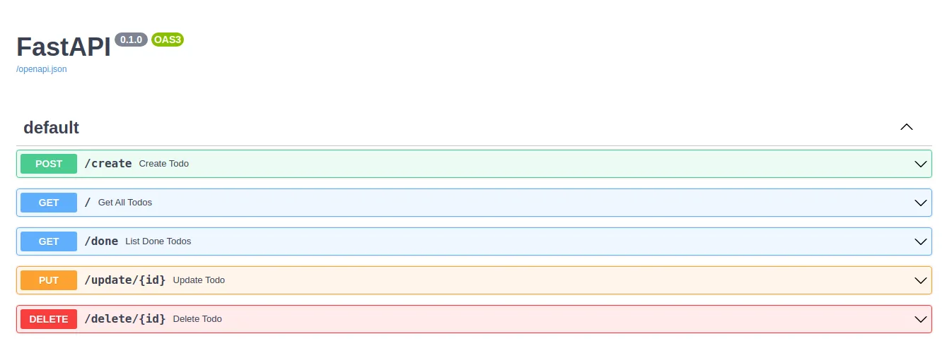 CRUD FastAPI app