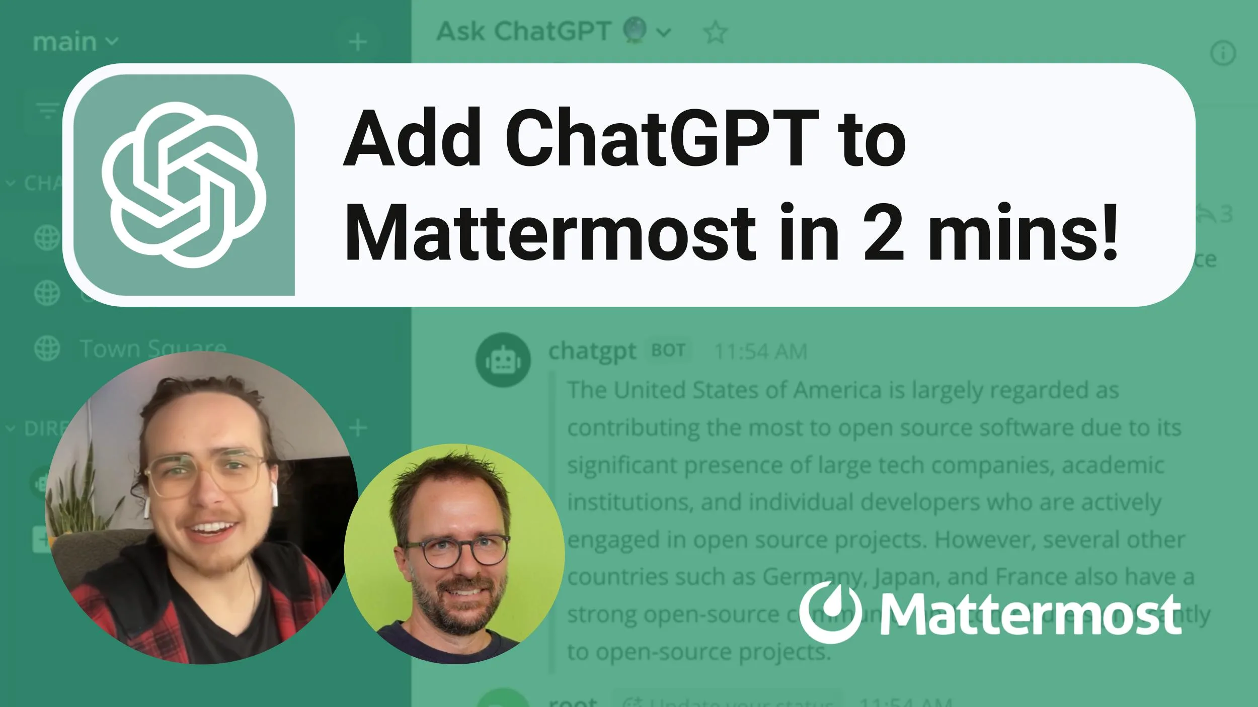 Community Spotlight: Mattermost ChatGPT bot by Sebastian Müller