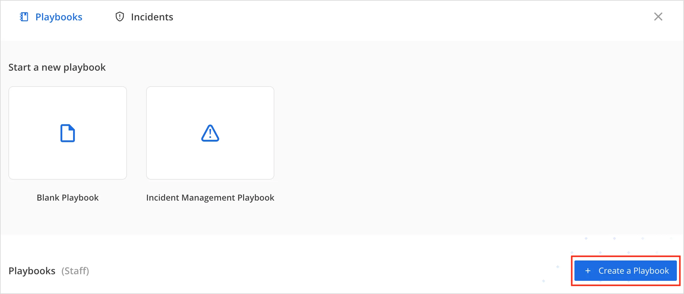 how to create a new incident playbook