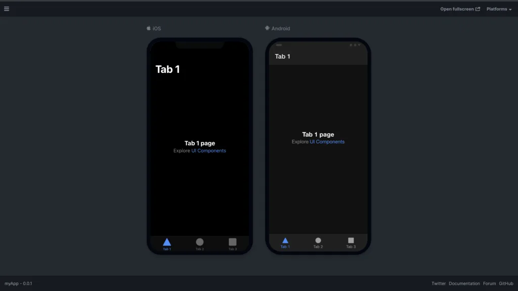 install ionic lab package