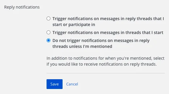 customize notifications to trigger for threads 