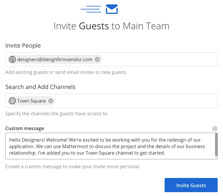 Invite guests
