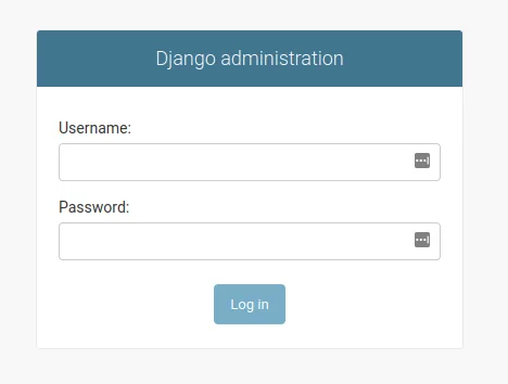 django admin login prompt