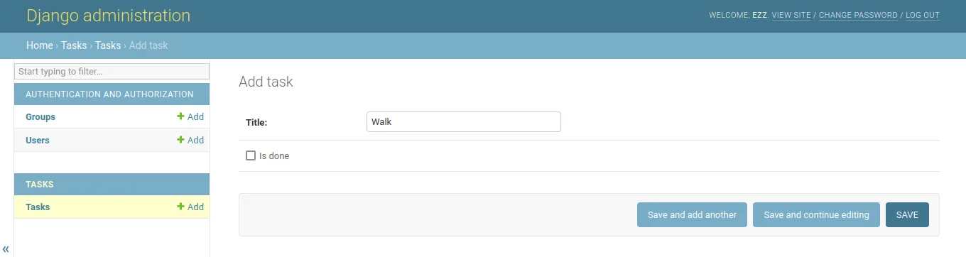 django admin dashboard