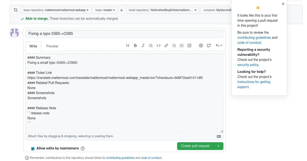 Git pull request