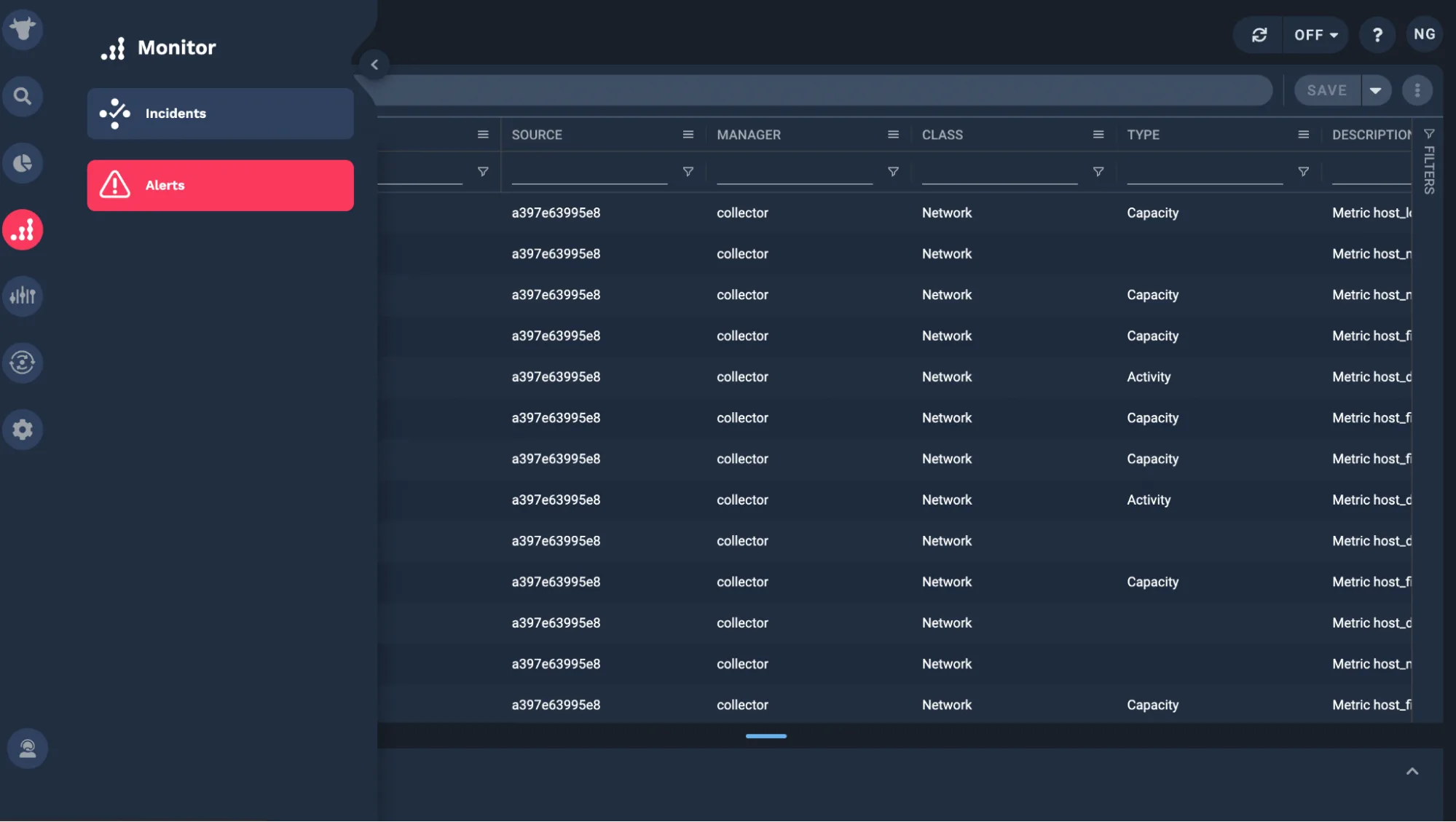 alerts tab