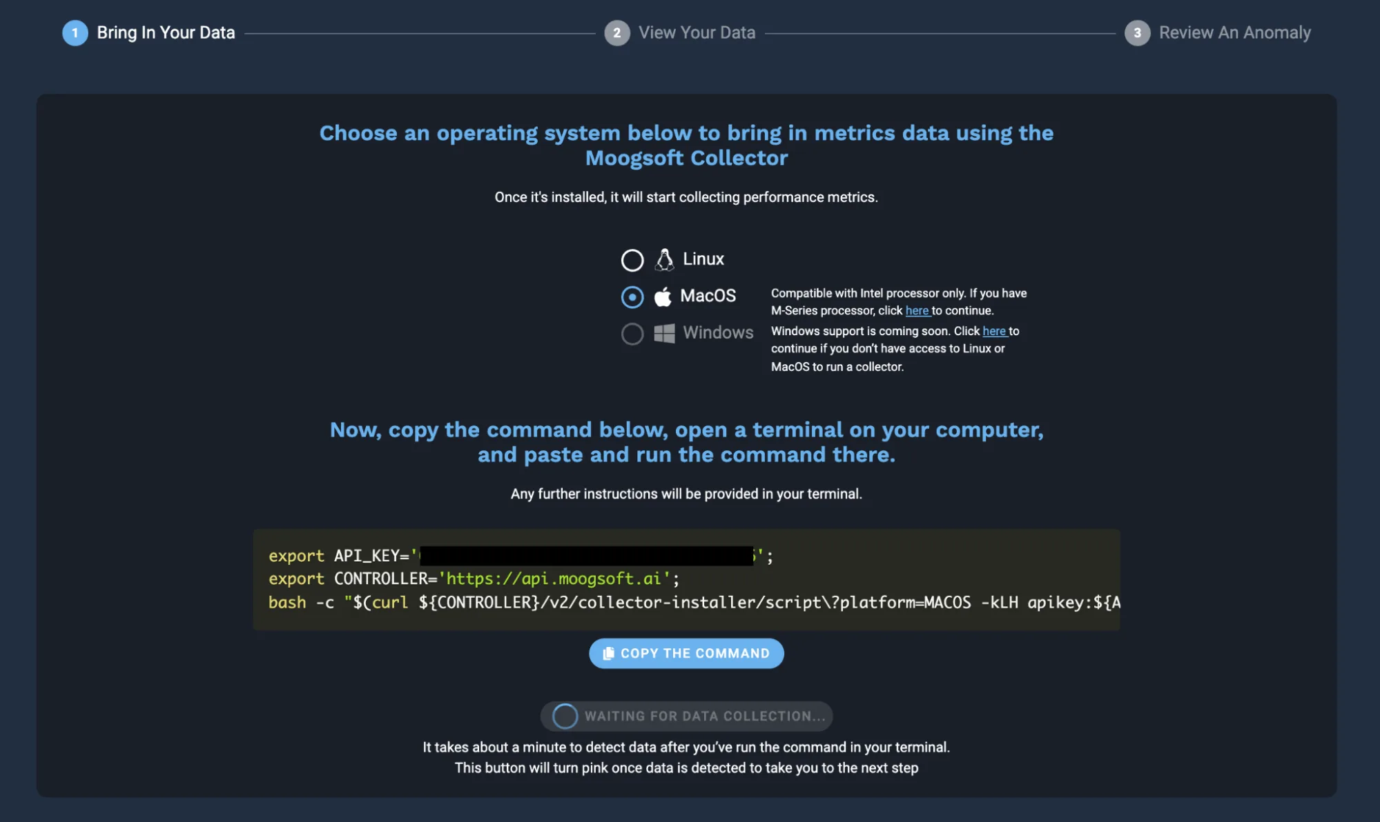 obtain API key