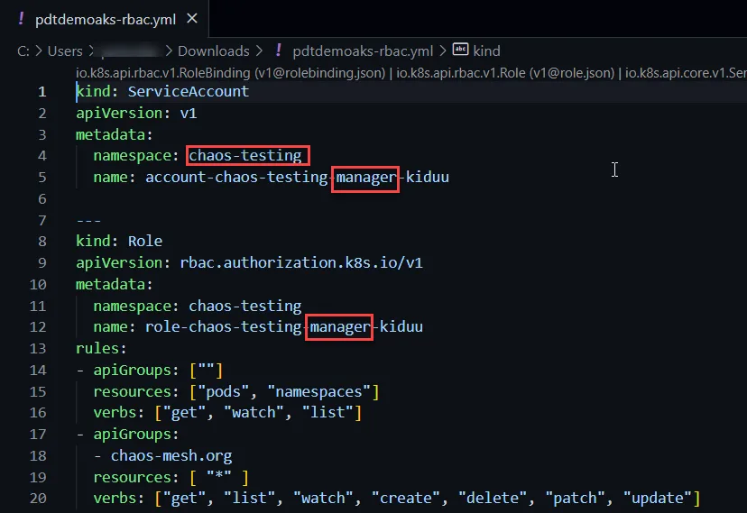 sample YAML file