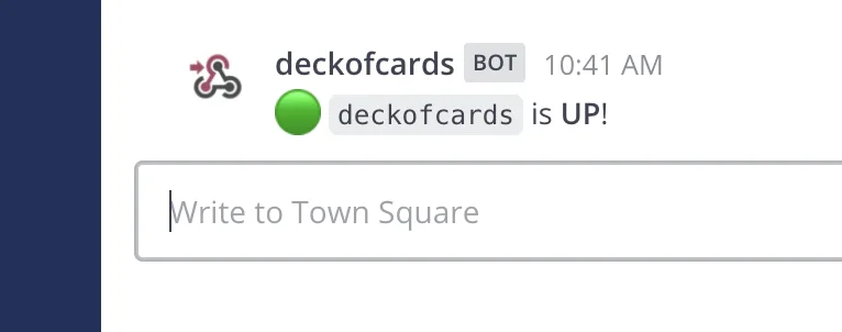 deck of cards is up