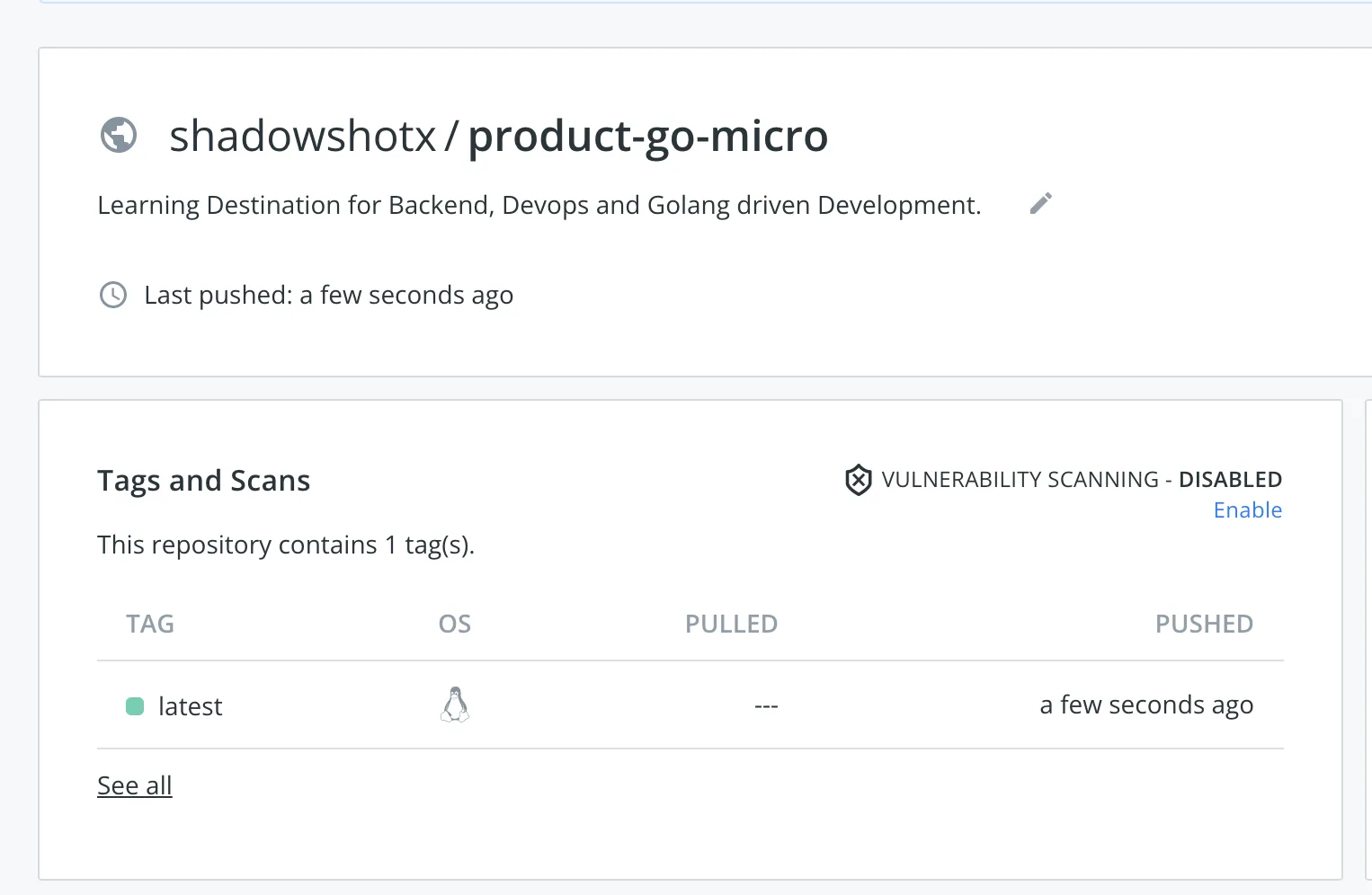 Jenkins CI/CD workflow final image