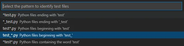 VS Code Test File Pattern