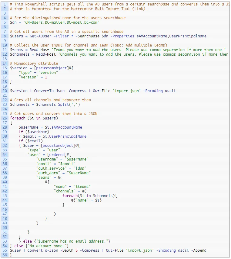 Mattermost Recipe: Importing Active Directory users into Mattermost ...