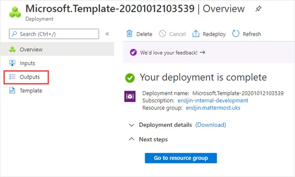 Your deployment is complete