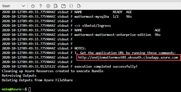 Installing Mattermost using the Azure CNAB Quickstart Library