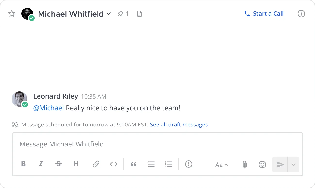 Scheduled message indicator