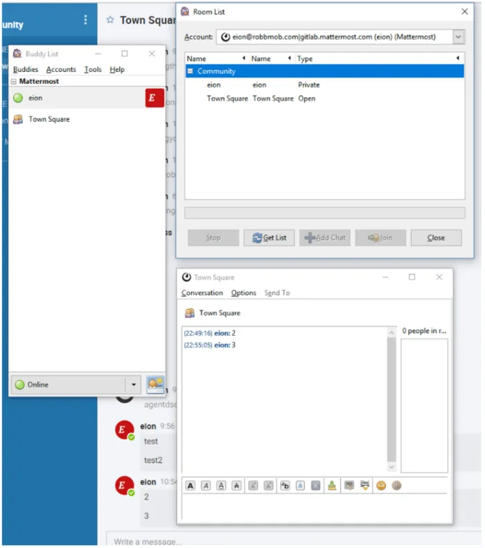 Pidgin Integration Screenshot