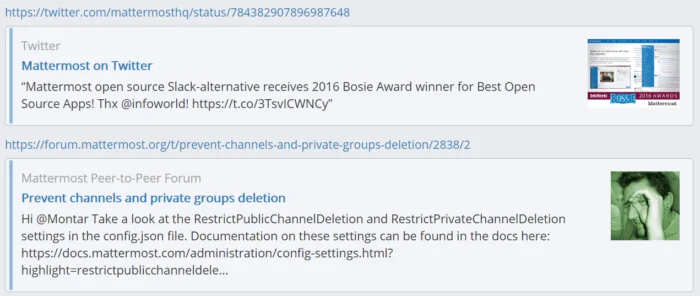Link Embed Examples Screenshot