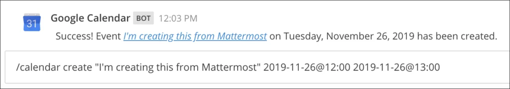 Google Calendar plugin