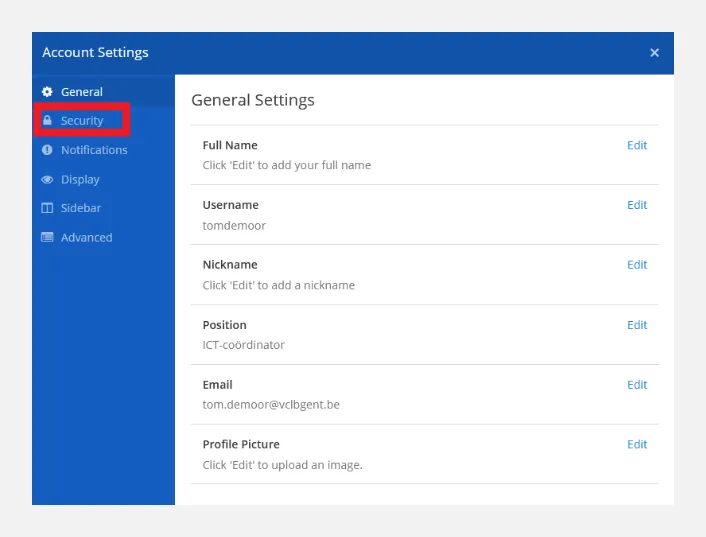 Go to Account Settings to create a Personal Access Token and use the Mattermost API