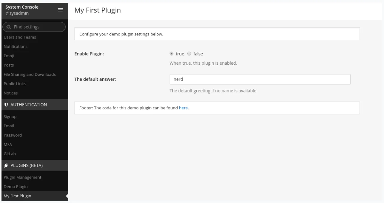 My first plugin