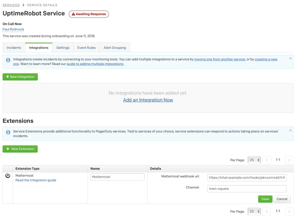 Mattermost Recipe: Handling Incidents with Mattermost and PagerDuty