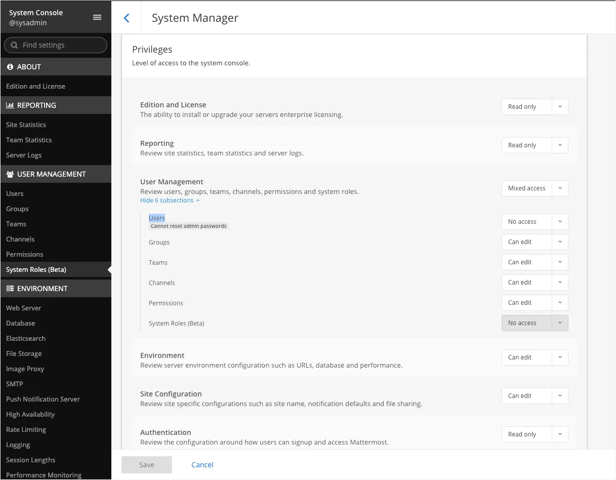 System Console