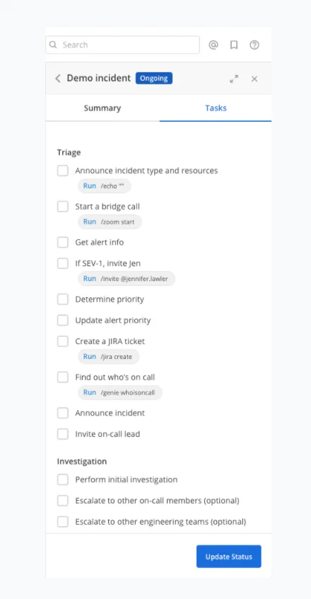 See a consolidated list of completed and upcoming tasks. 