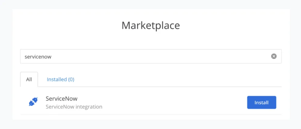 ServiceNow integration
