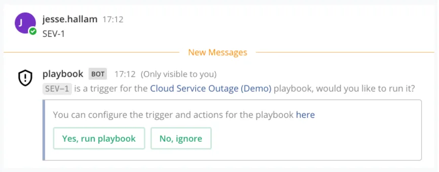 Playbook keyword monitoring in Mattermost v5.37