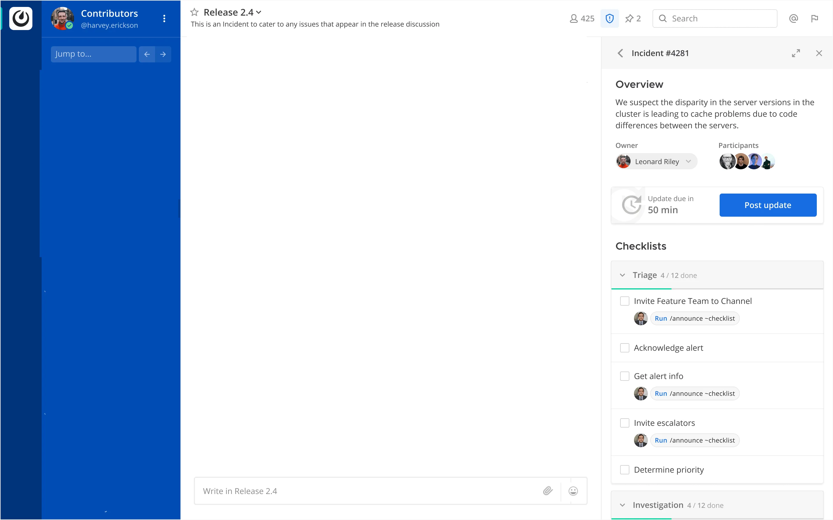 mattermost v5.38 playbooks runs overview