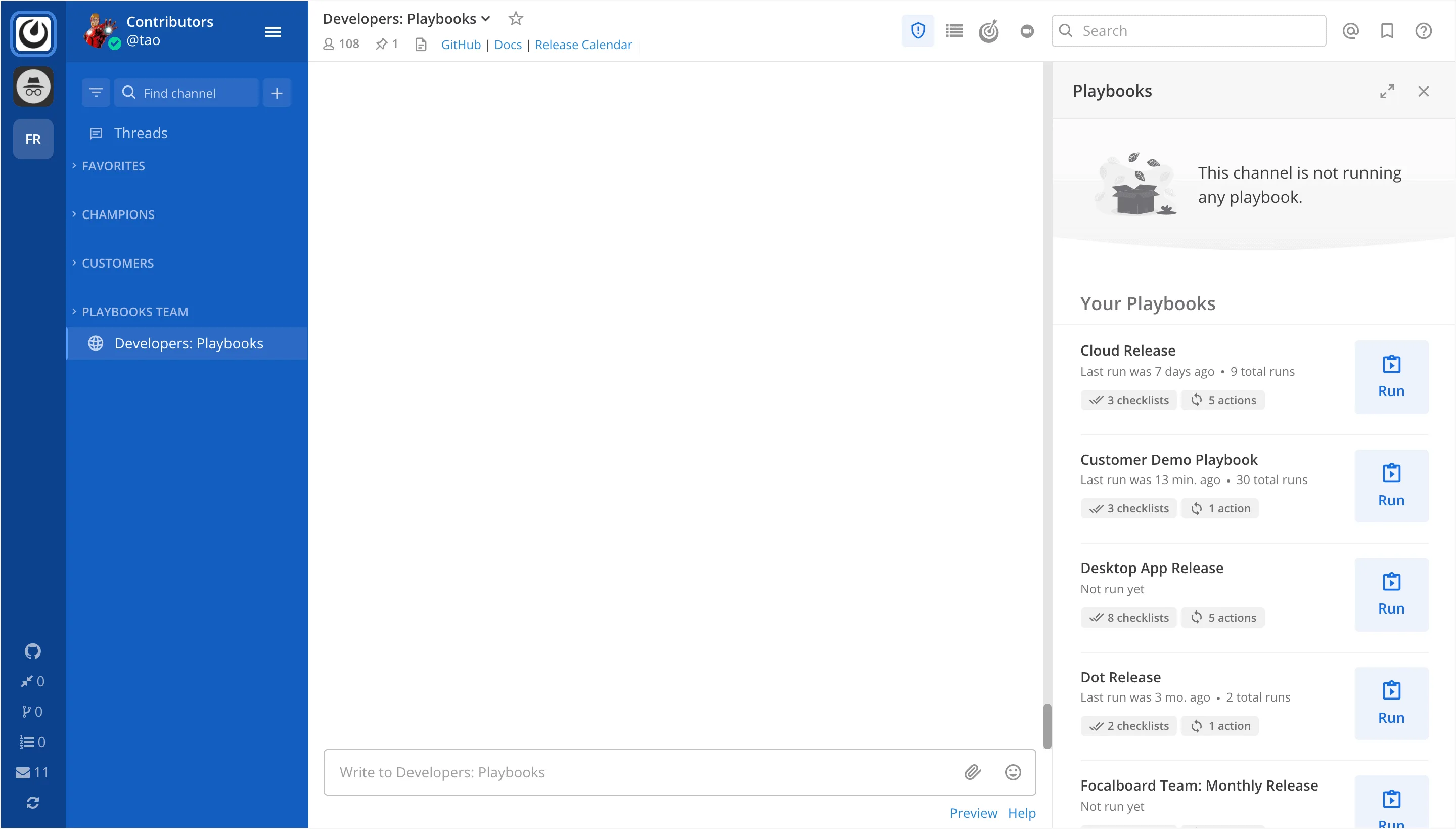 mattermost v5.38 playbooks