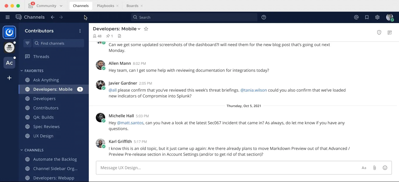 mattermost v6.0 global header feature