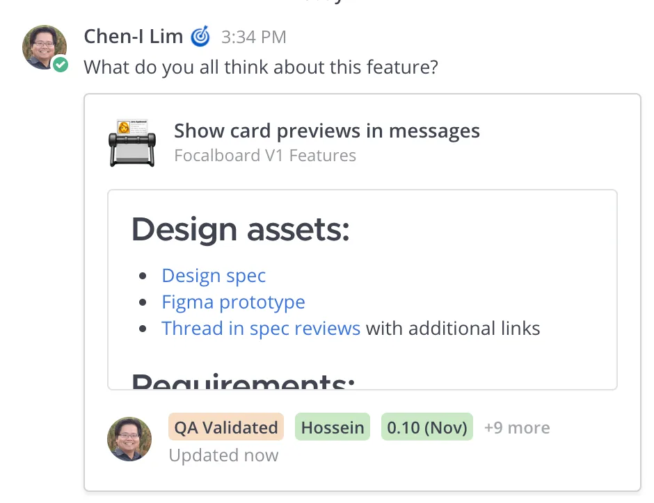 Mattermost Boards Card Previews in Channels