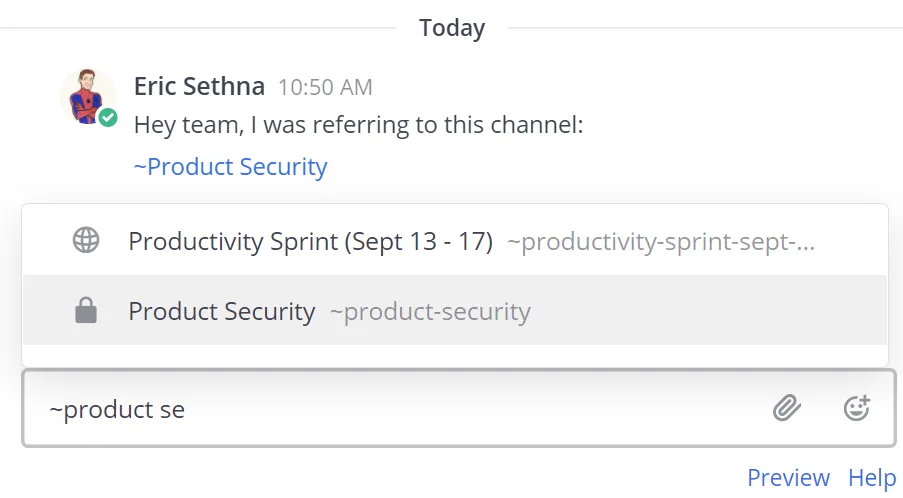 Mattermost v6.2 private channel autocomplete