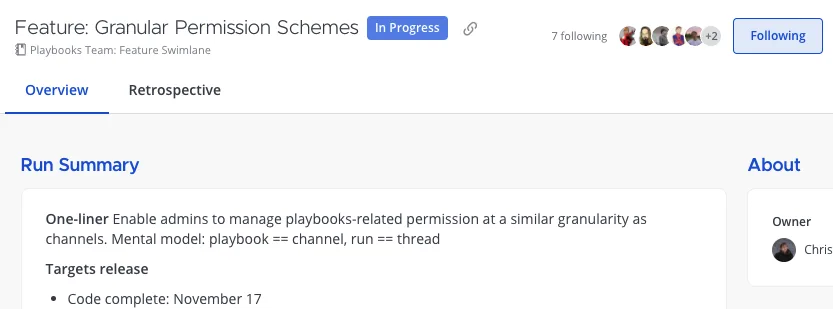 Mattermost v6.2 following Playbook runs