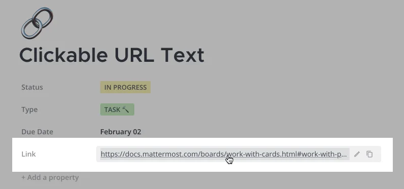 Mattermost v6.4: URL property improvements in Boards