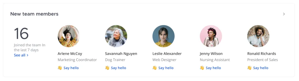 New team members