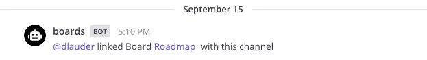 Linked board channel notifications