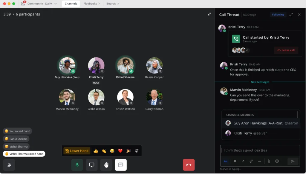 Mattermost v7.7: Calls