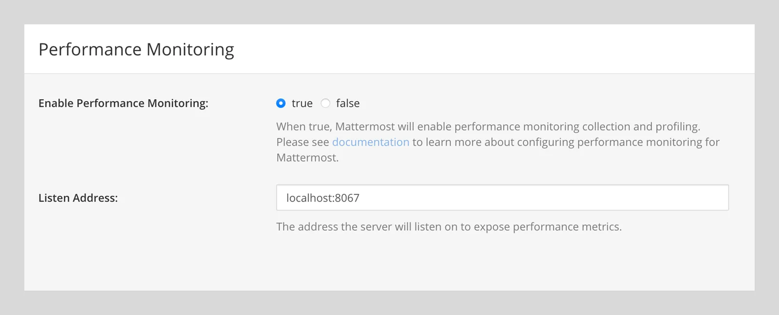 Performance monitoring