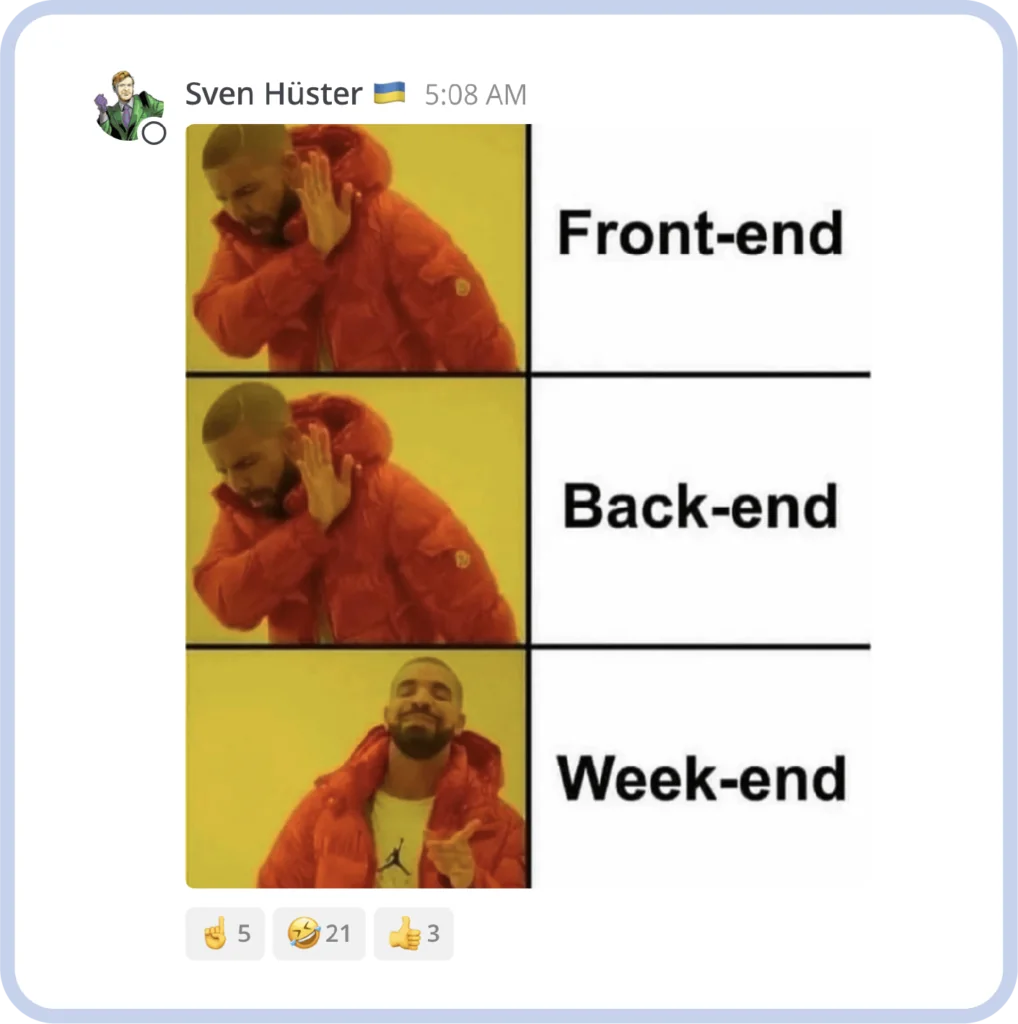 front-end, back-end, week-end