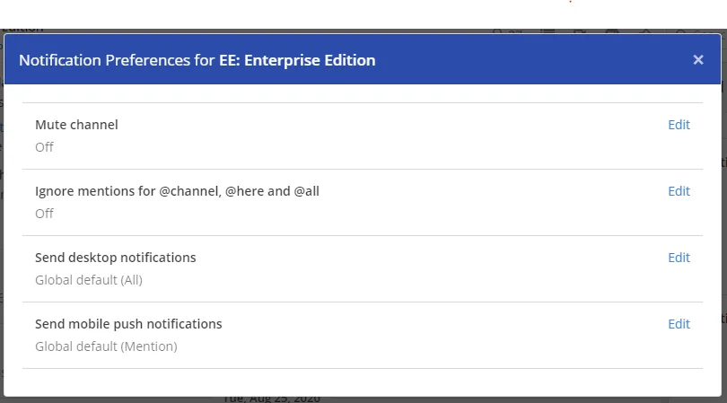 Notification preferences