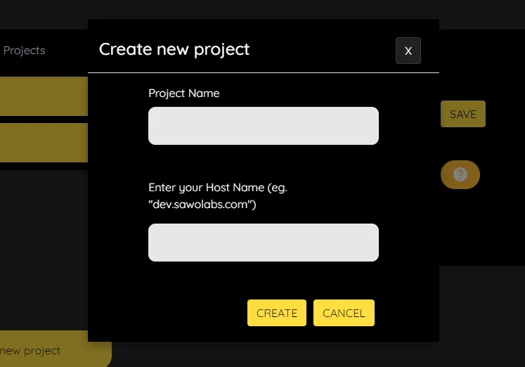 create a new project