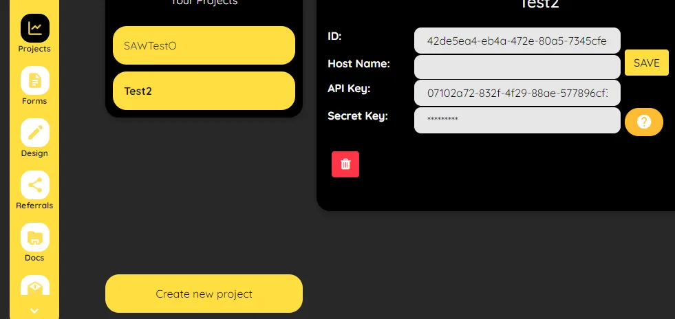 SAWO SDK API key