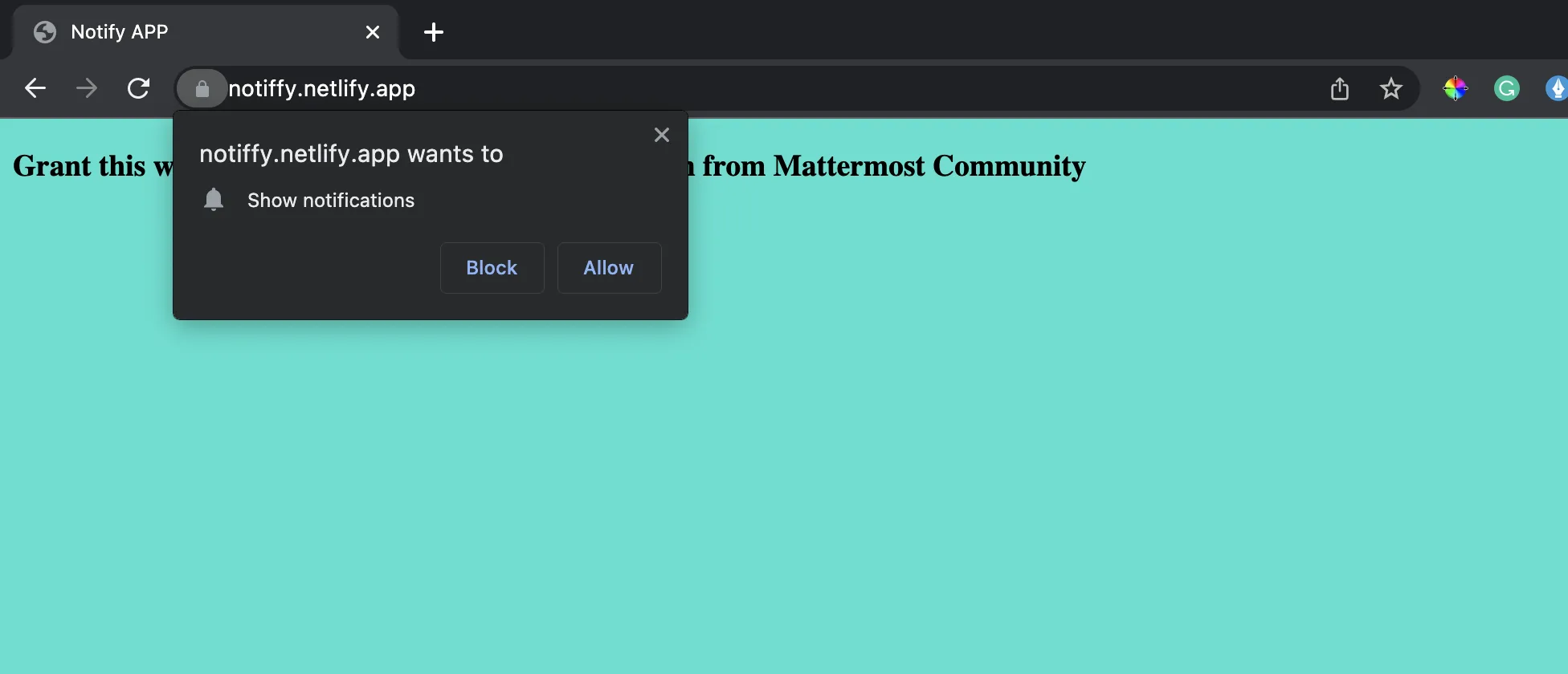 web APIs: notification demo 1