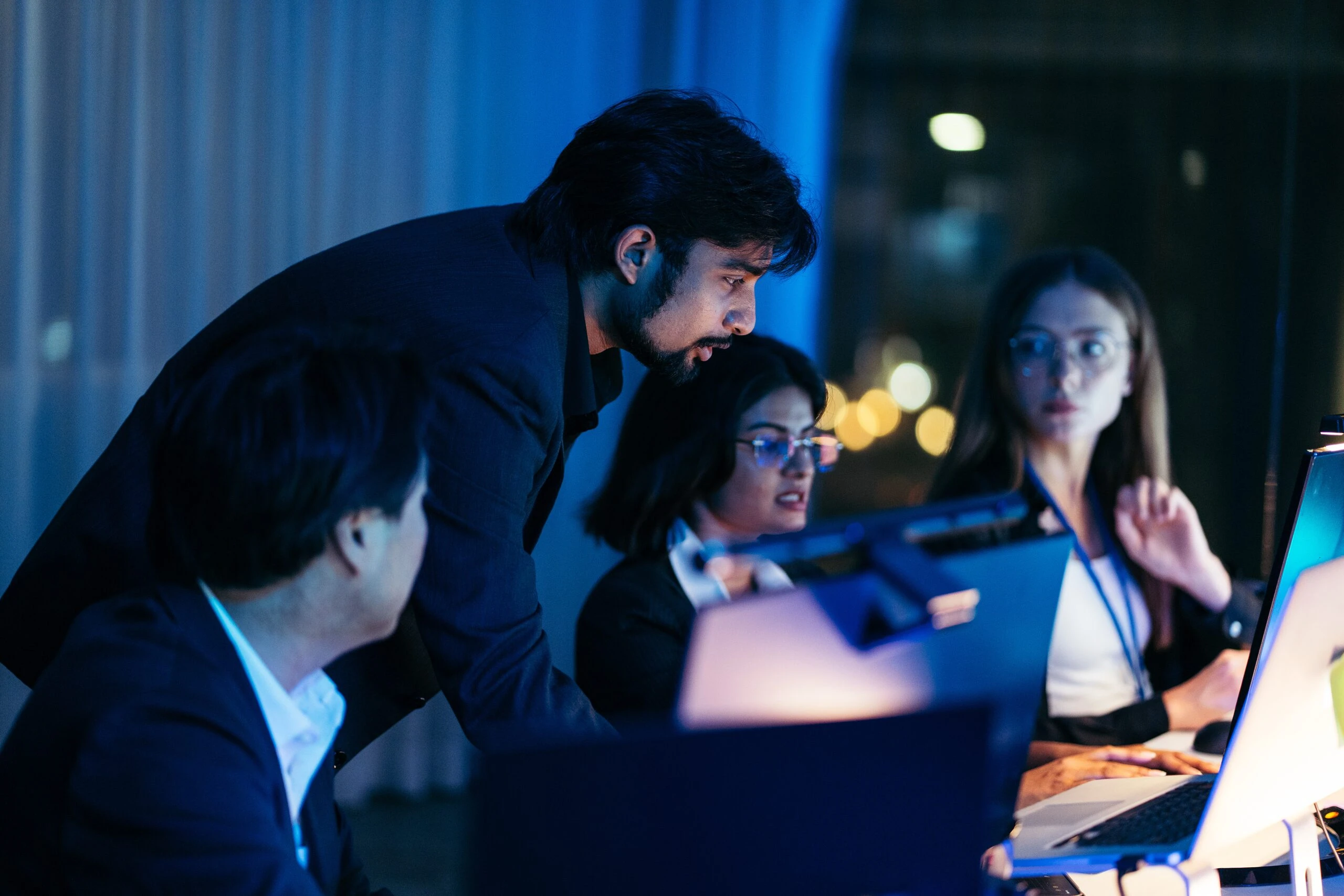 Team responding through familiar on-screen workflows