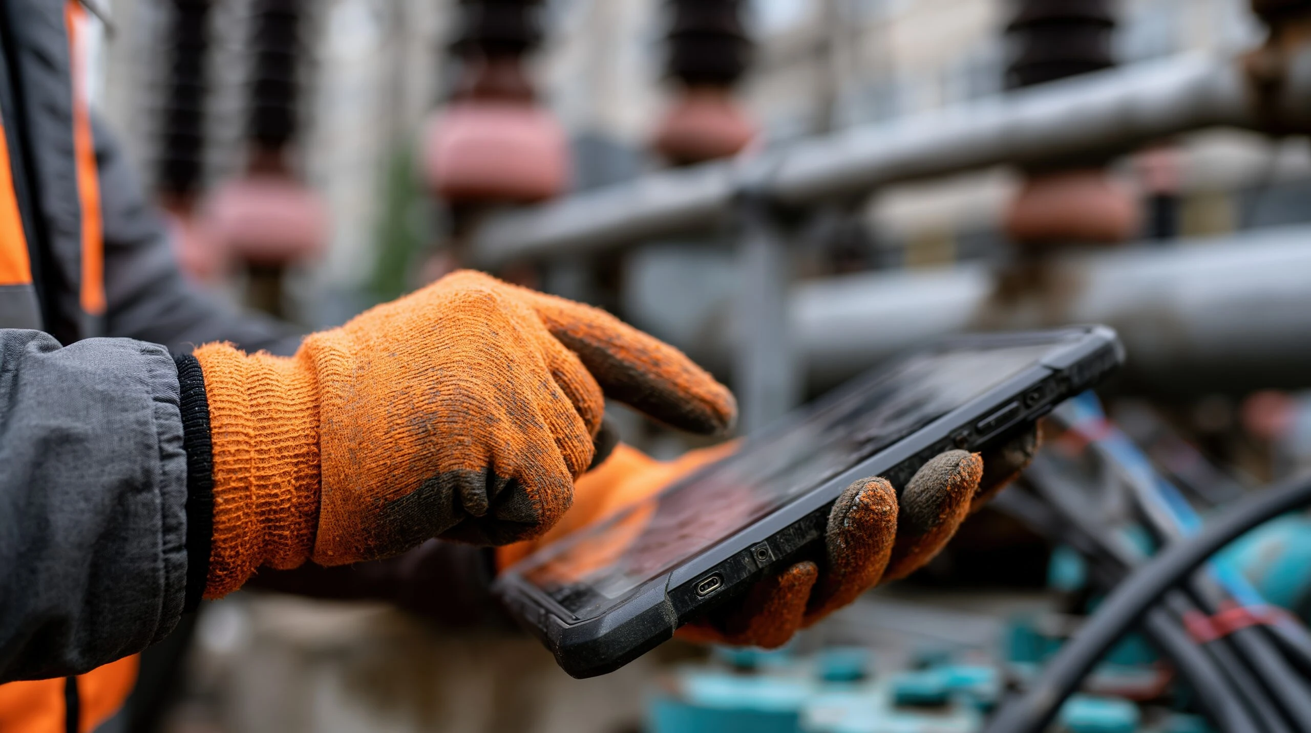 Authorised device connected in an industrial environment